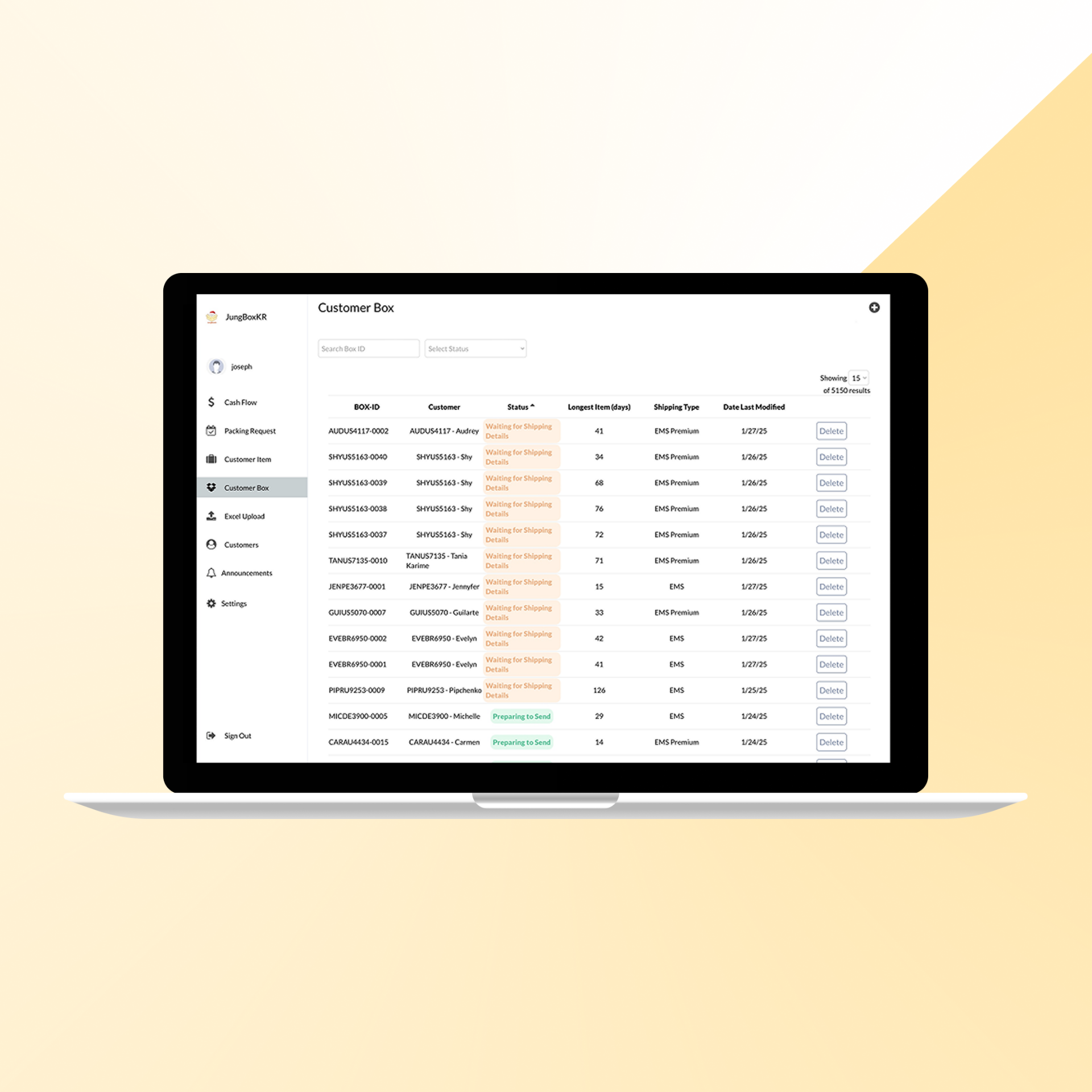 JungBox 해외배송 관리 플랫폼